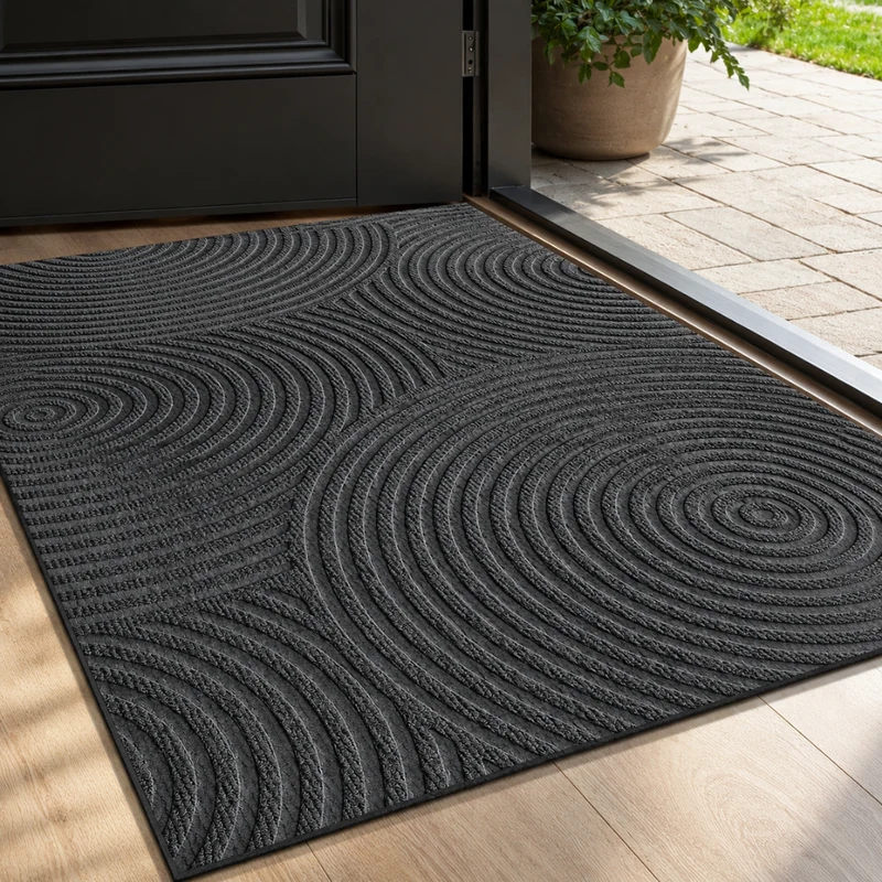 Wasserabsorbierende Schmutzfangmatte Rutschfest Fußmatte für Eingang Flur Terrasse Innen Außen