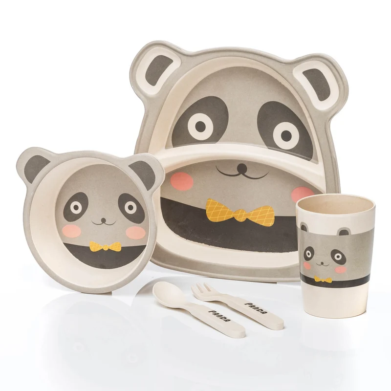 Kindergeschirr - Praktisches Kindergeschirr-Set - Panda