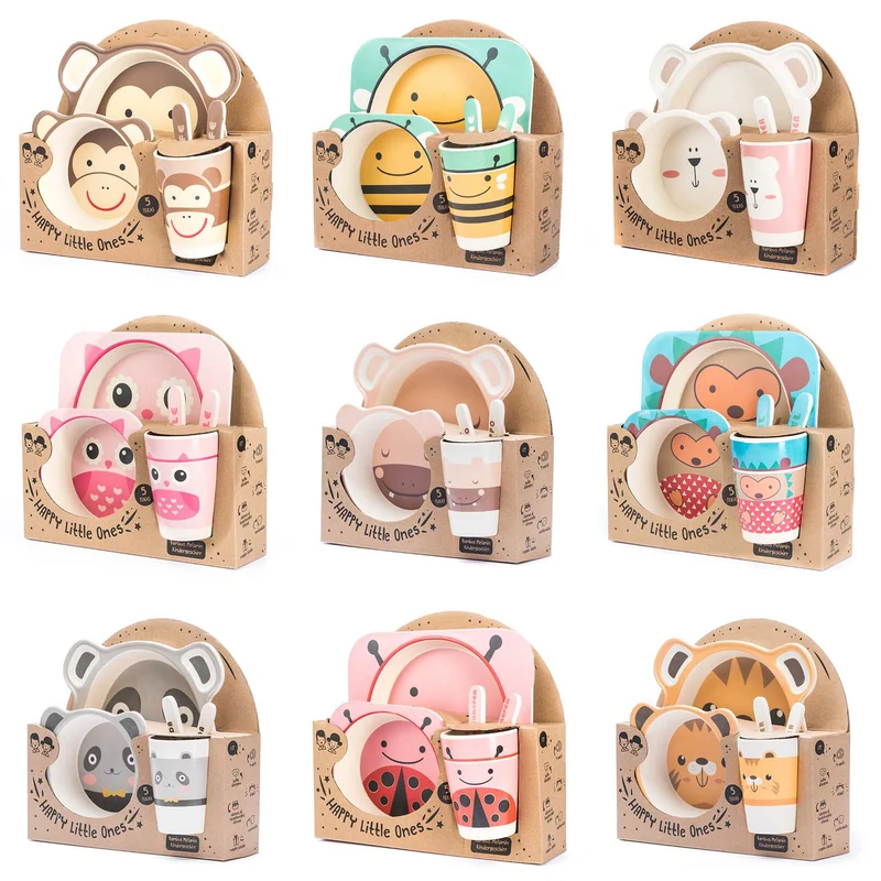 Kindergeschirr - Praktisches Kindergeschirr-Set - Panda