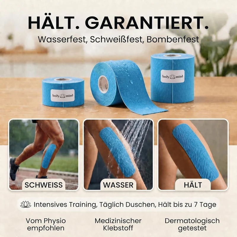 Kinesiologie-Tape 5cm x 5m – Elastisches Physio-Sporttape