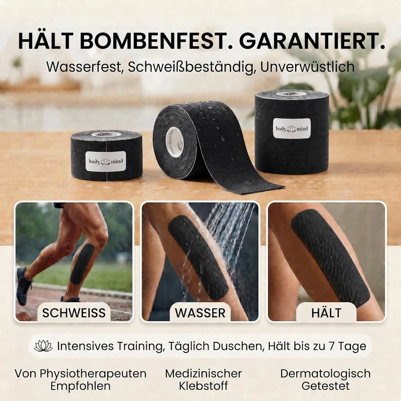 Kinesiologie-Tape 5cm x 5m – Elastisches Physio-Sporttape