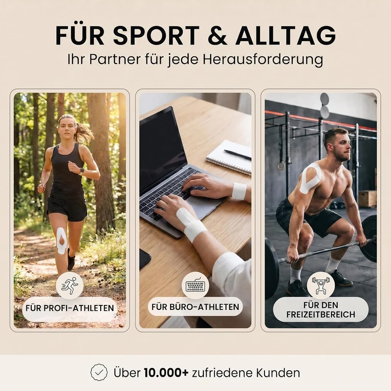Kinesiologie-Tape 5cm x 5m – Elastisches Physio-Sporttape