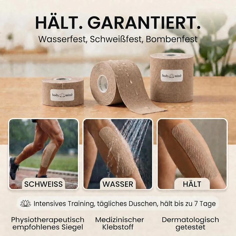 Kinesiologie-Tape 5cm x 5m – Elastisches Physio-Sporttape
