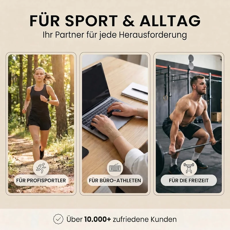 Kinesiologie-Tape 2,5cm - Elastisches Sporttape für Physiotherapie