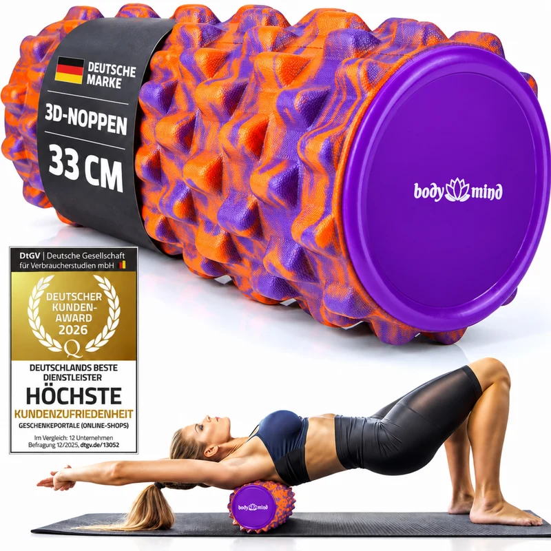 Body & Mind Faszienrolle – Massage-Rolle für Faszientraining