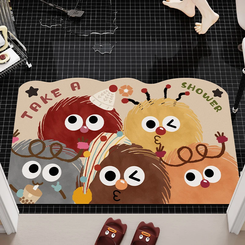 Cartoon-Themed Plush Bath Mat Stornfield