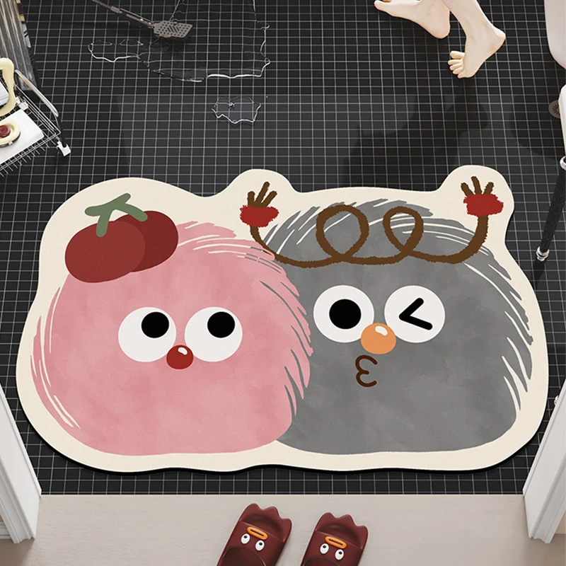 Cartoon-Themed Plush Bath Mat Stornfield