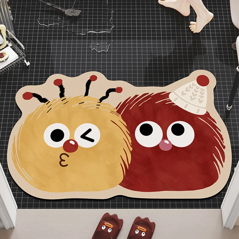 Cartoon-Themed Plush Bath Mat Stornfield