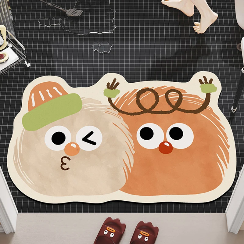 Cartoon-Themed Plush Bath Mat Stornfield