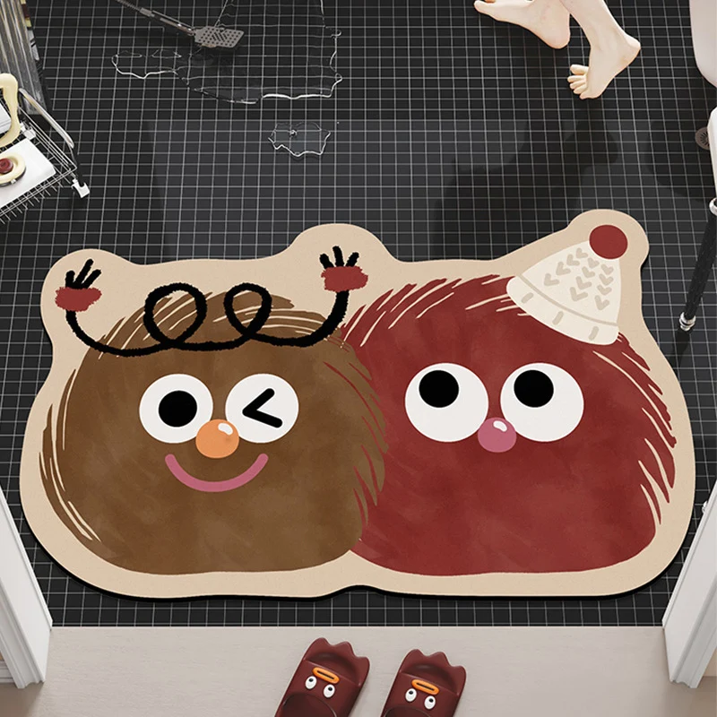 Cartoon-Themed Plush Bath Mat Stornfield