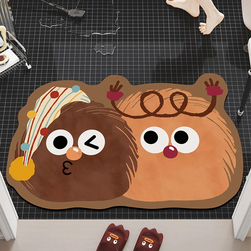 Cartoon-Themed Plush Bath Mat Stornfield