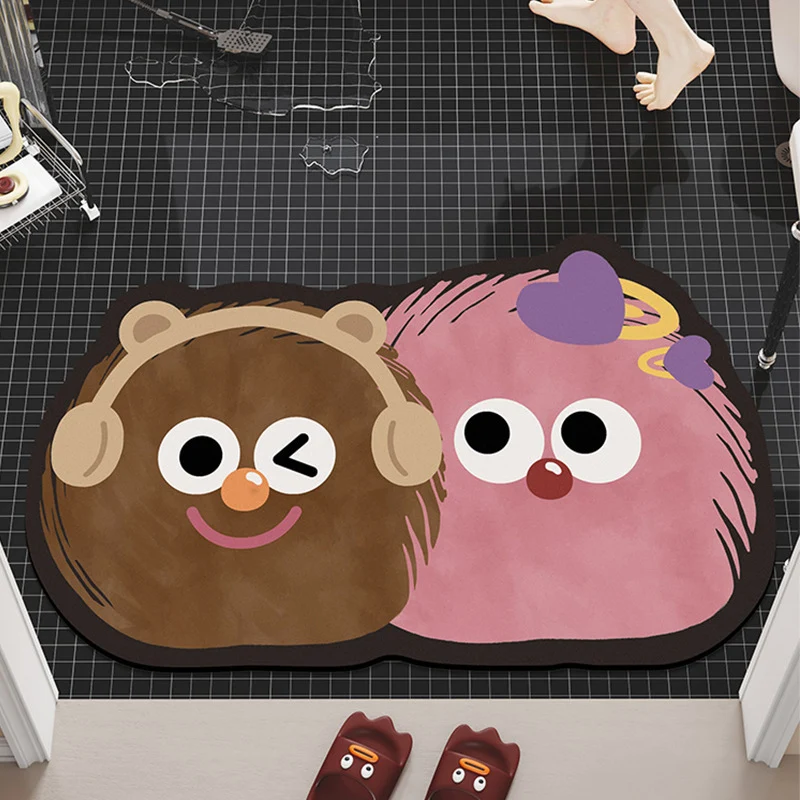 Cartoon-Themed Plush Bath Mat Stornfield