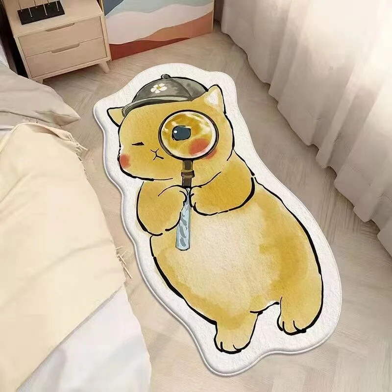 Cartoon Cat-Shaped Area Rug Stornfield