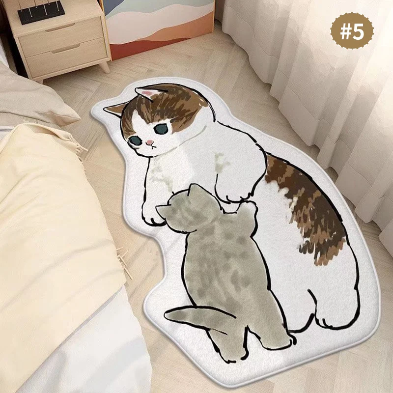 Cartoon Cat-Shaped Area Rug Stornfield