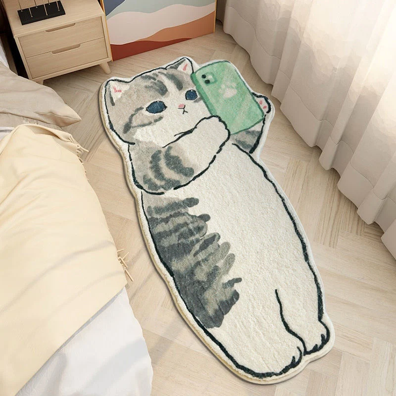 Cartoon Cat-Shaped Area Rug Stornfield
