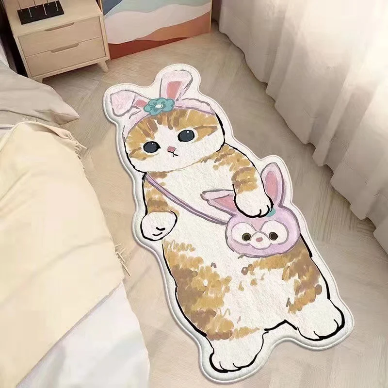Cartoon Cat-Shaped Area Rug Stornfield