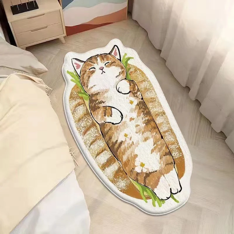 Cartoon Cat-Shaped Area Rug Stornfield