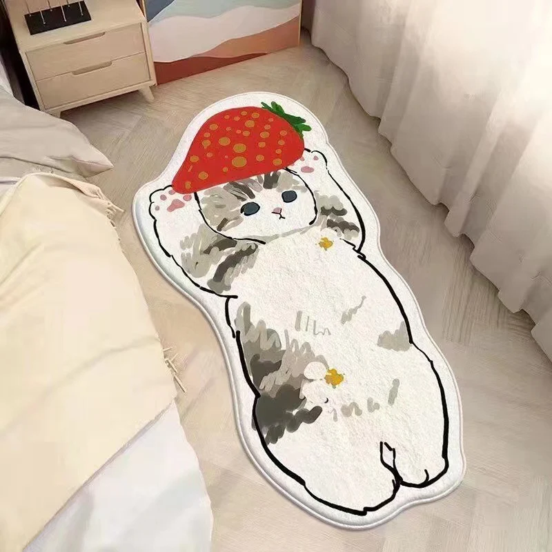 Cartoon Cat-Shaped Area Rug Stornfield