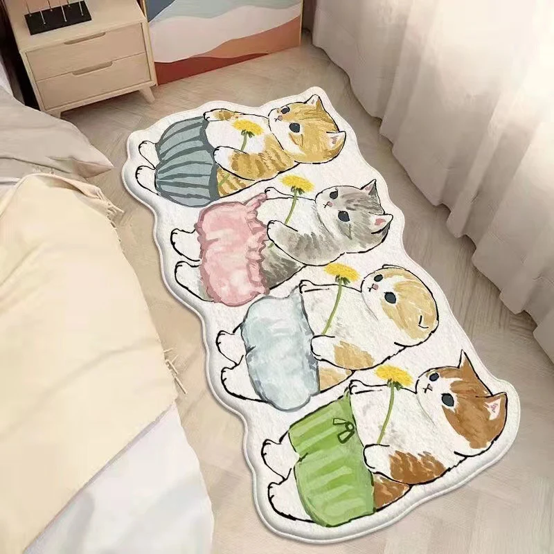Cartoon Cat-Shaped Area Rug Stornfield