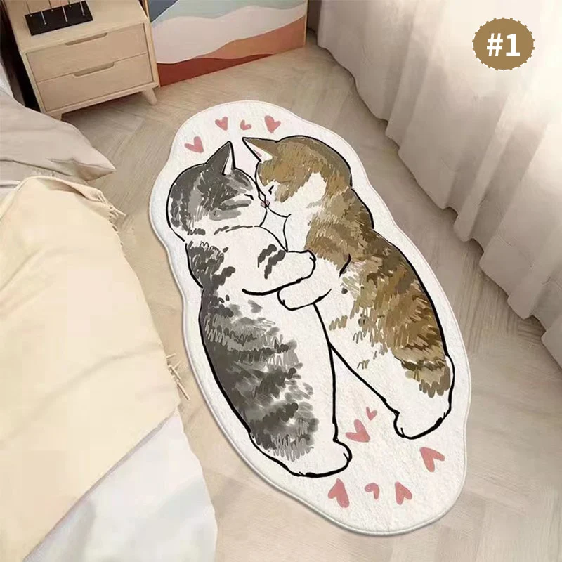Cartoon Cat-Shaped Area Rug Stornfield