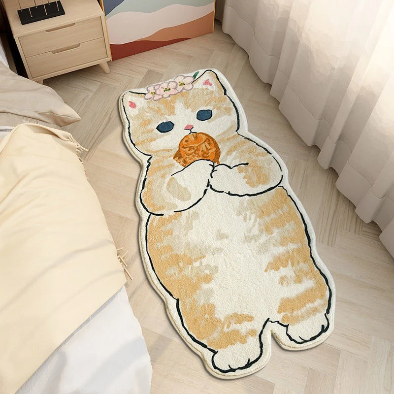 Cartoon Cat-Shaped Area Rug Stornfield