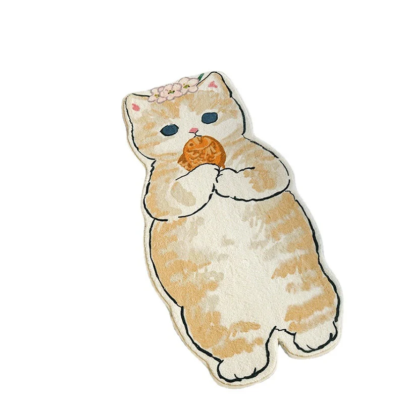 Cartoon Cat-Shaped Area Rug Stornfield