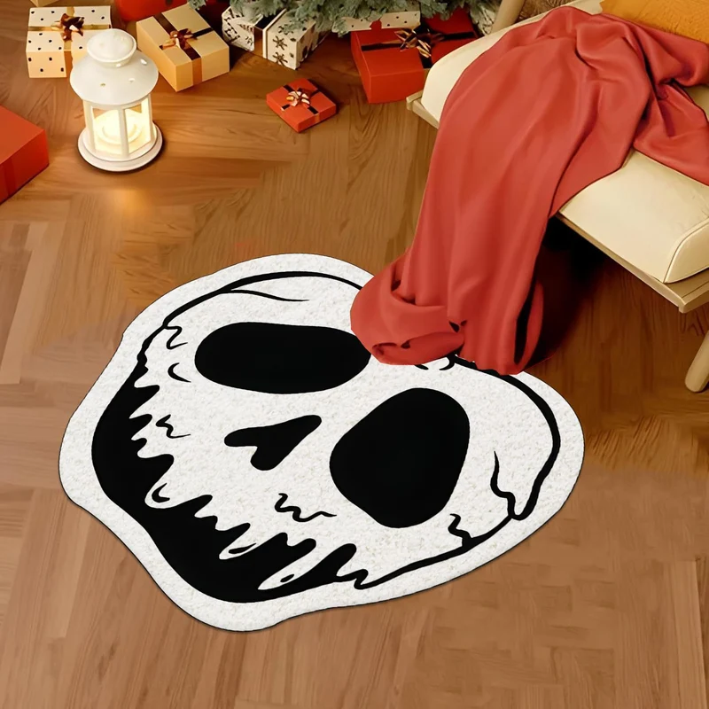 Artistic Skull-Themed Area Rug Stornfield