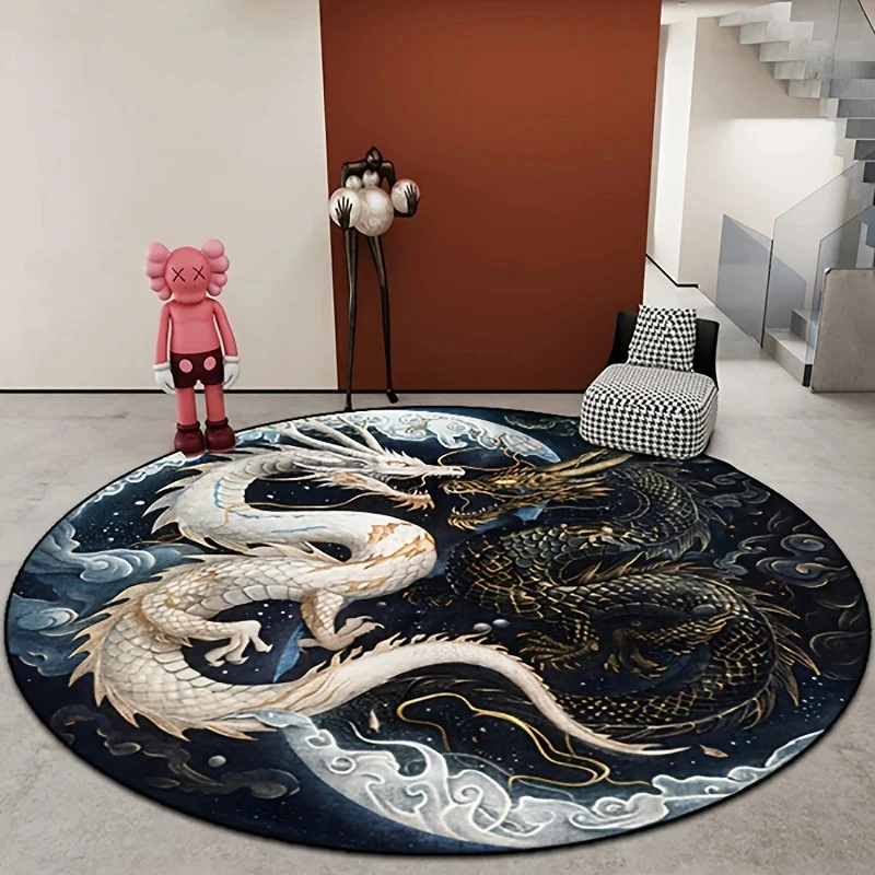 Floral Patterned Round Area Rug Stornfield