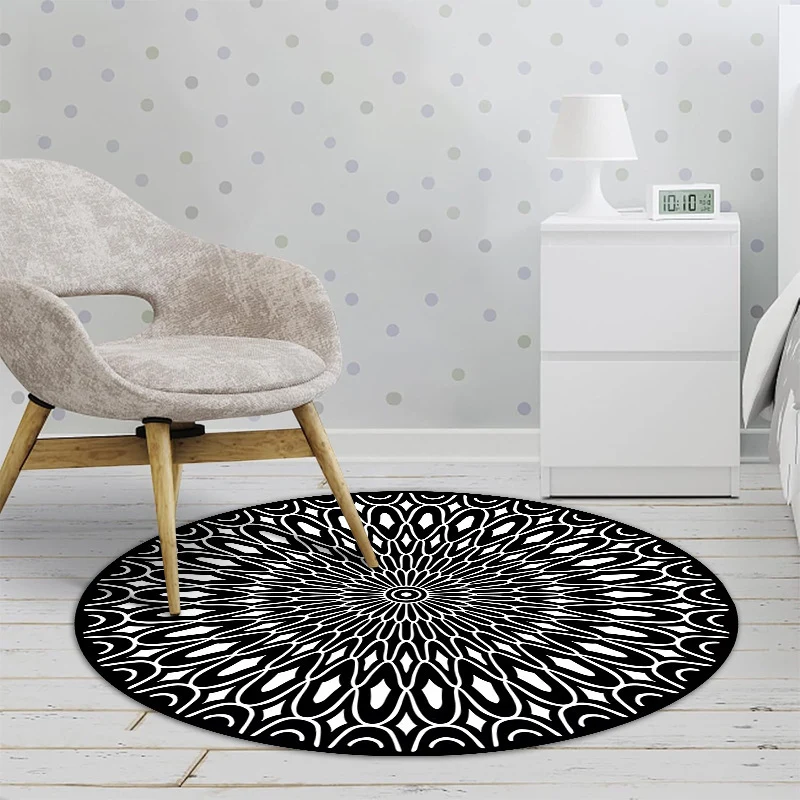 Floral Patterned Round Area Rug Stornfield