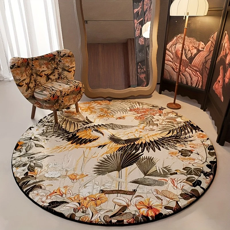 Floral Patterned Round Area Rug Stornfield