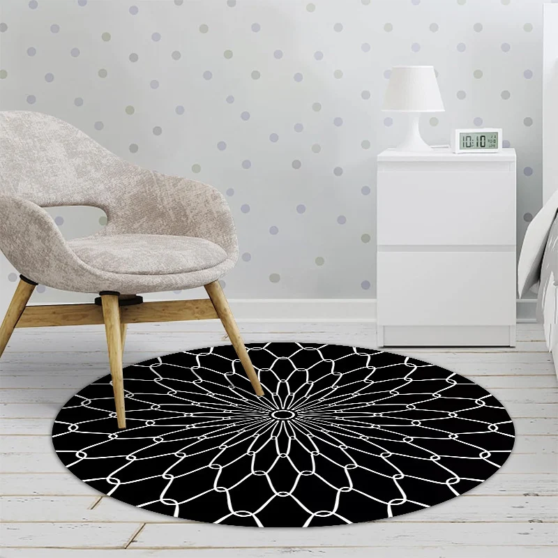 Floral Patterned Round Area Rug Stornfield