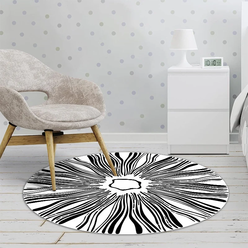 Floral Patterned Round Area Rug Stornfield