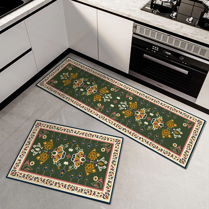 Floral Patterned Kitchen Runner Mat Stornfield