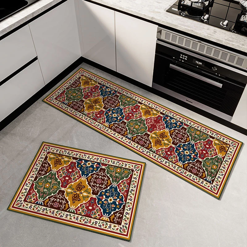 Floral Patterned Kitchen Runner Mat Stornfield