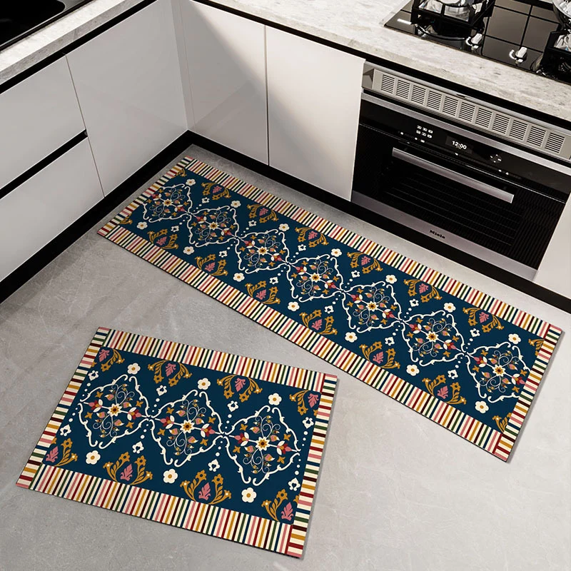 Floral Patterned Kitchen Runner Mat Stornfield