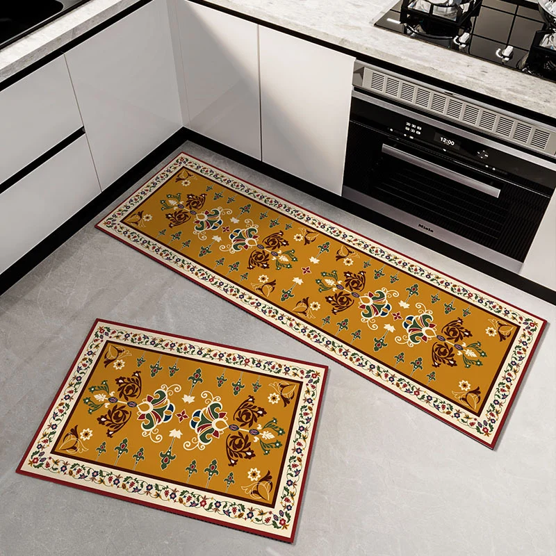 Floral Patterned Kitchen Runner Mat Stornfield