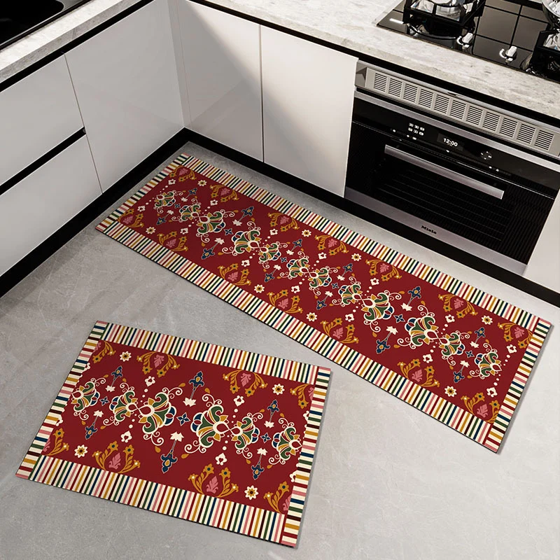 Floral Patterned Kitchen Runner Mat Stornfield