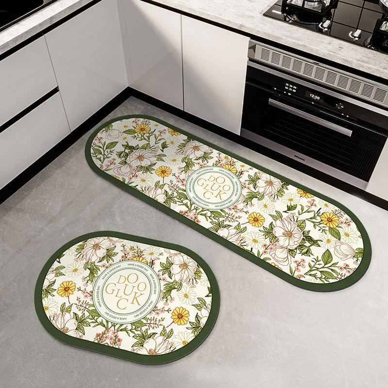 Floral-Patterned Kitchen Comfort Mat Stornfield