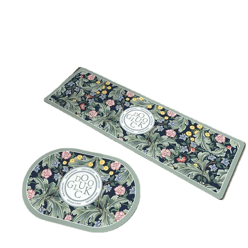 Floral-Patterned Kitchen Comfort Mat Stornfield