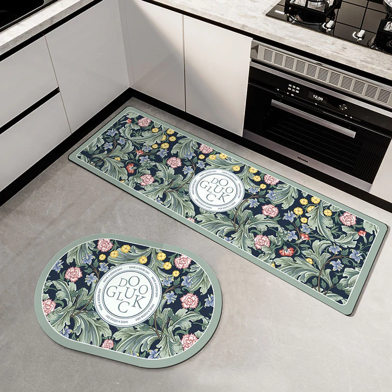 Floral-Patterned Kitchen Comfort Mat Stornfield