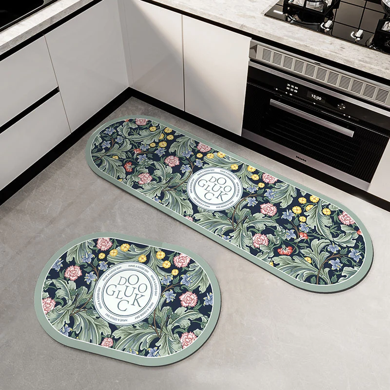 Floral-Patterned Kitchen Comfort Mat Stornfield