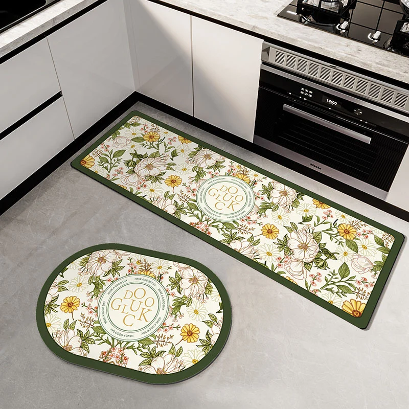 Floral-Patterned Kitchen Comfort Mat Stornfield