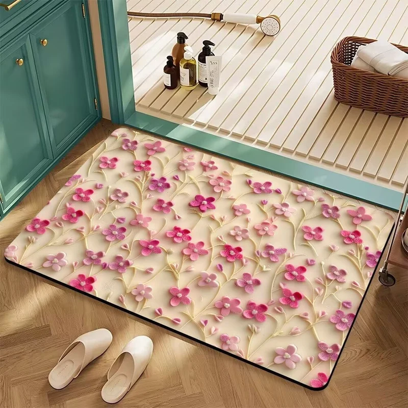 Floral Patterned Bath Mat Stornfield