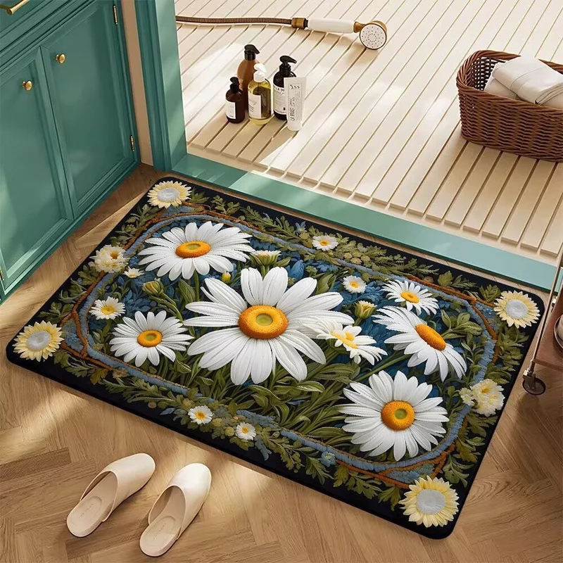 Floral Patterned Bath Mat Stornfield