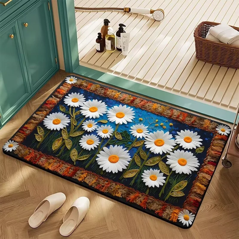 Floral Patterned Bath Mat Stornfield