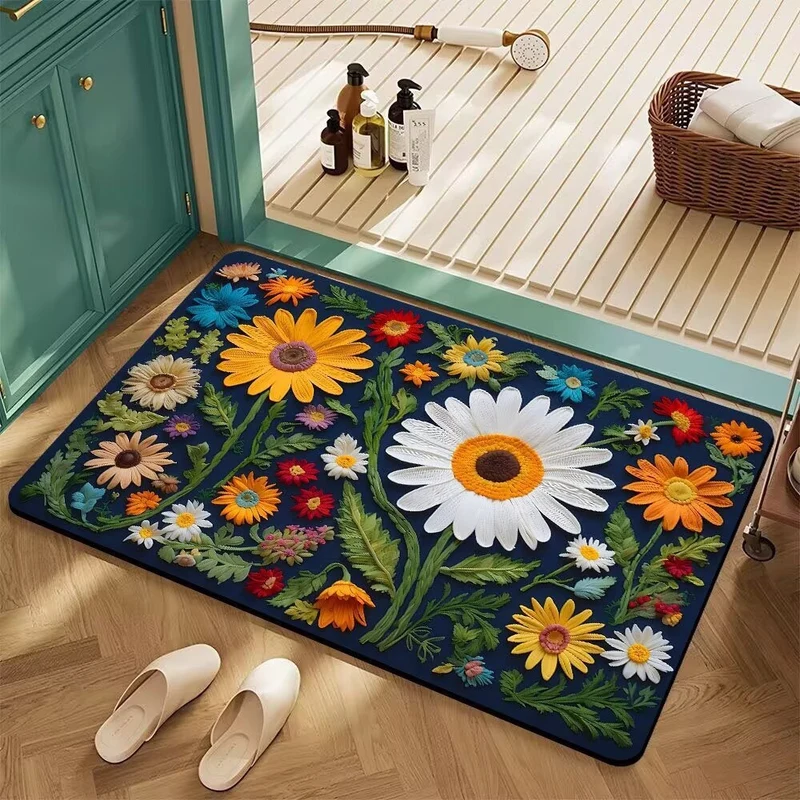 Floral Patterned Bath Mat Stornfield