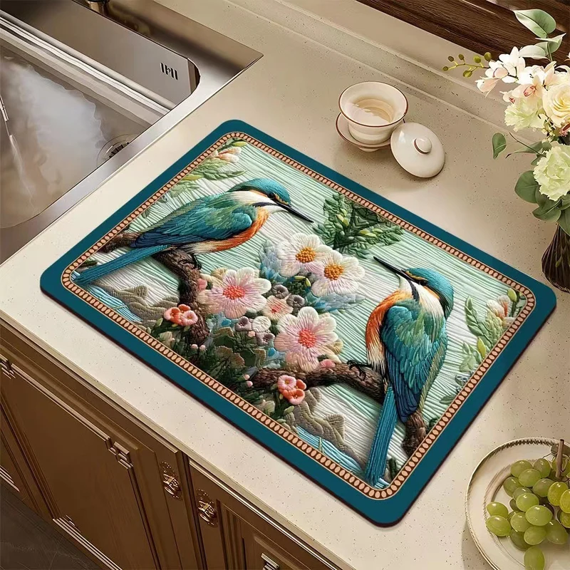 Floral Pattern Kitchen Mat Stornfield
