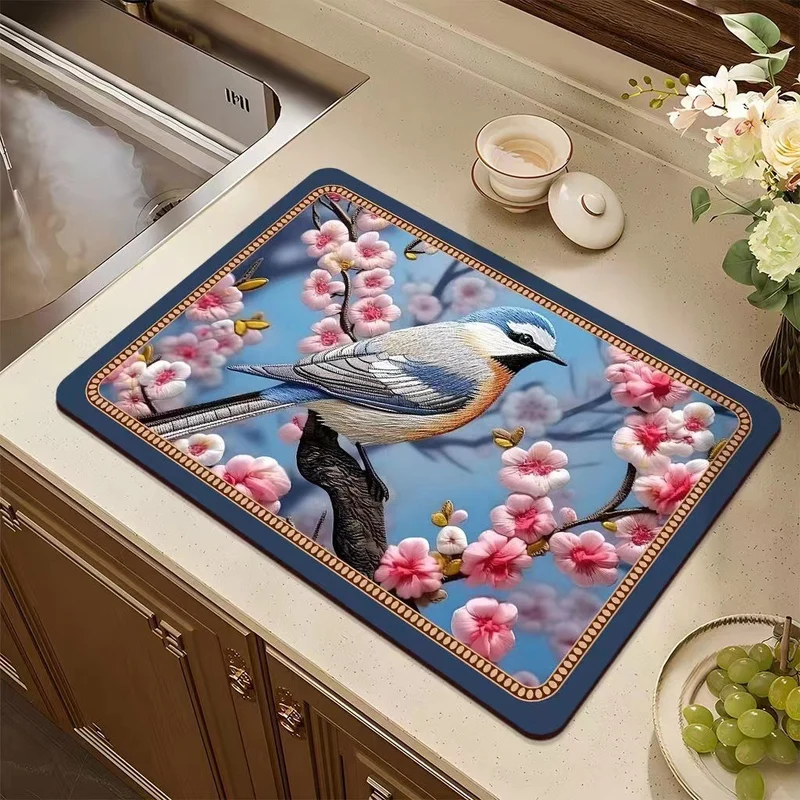 Floral Pattern Kitchen Mat Stornfield