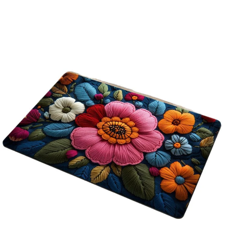 Floral Pattern Bath Mat Stornfield