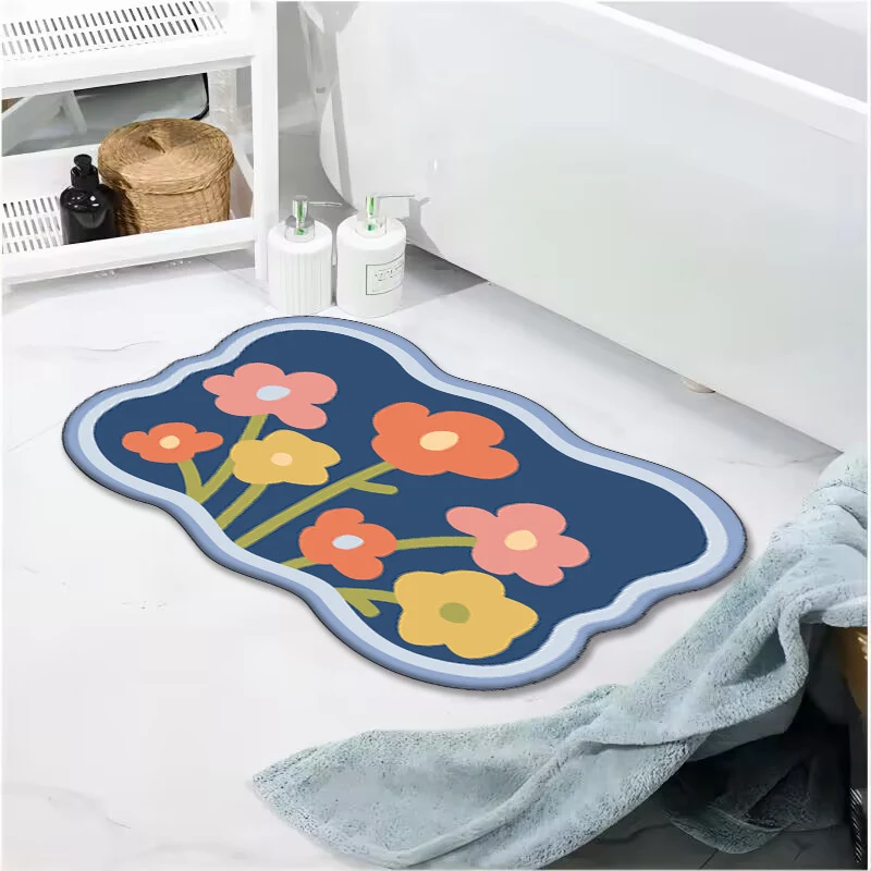 Floral Decorative Bath Mat Stornfield